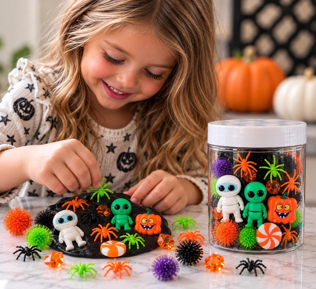 Halloween Monster Mash Sensory Dough Jar, Black Sensory Play Kit (6 oz)
