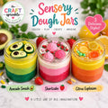 Sensory Dough Jars – Avocado Smash, Shortcake or Citrus Explosion | 6 oz Sensory Dough | Kids Sensory Play | Party Favor