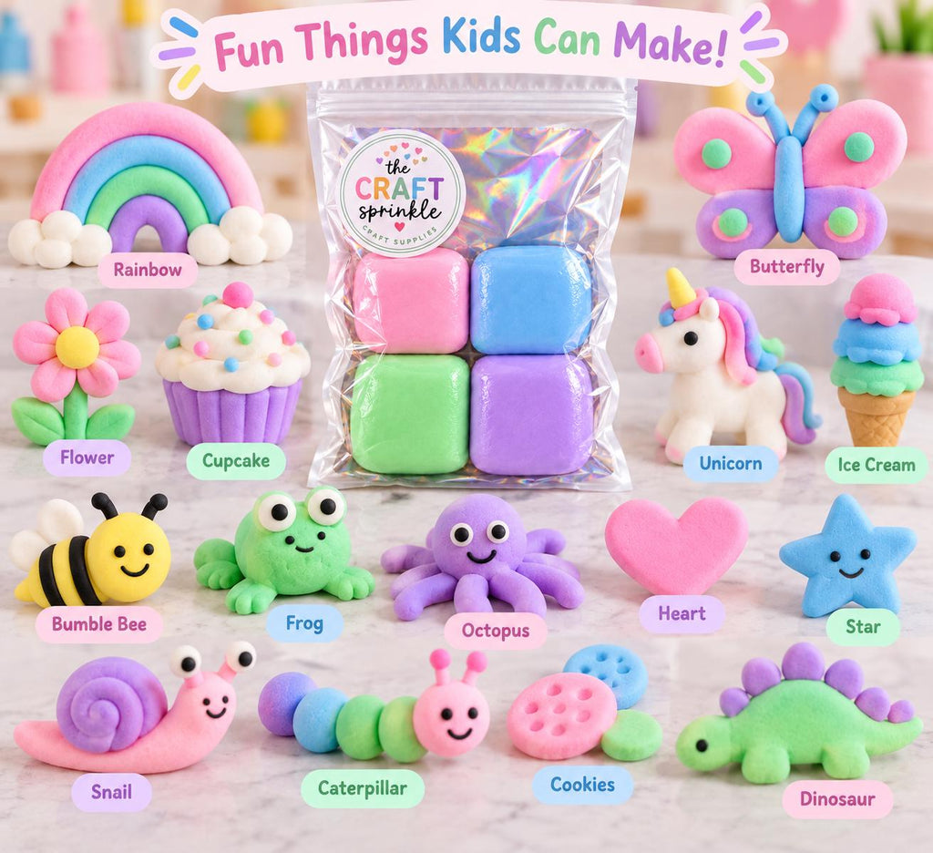 Pastel Sensory Dough 4 Pack | Light Pink Blue Green Purple | 3.5 oz Each | Handmade Sensory Dough | Kids Gift Party Favor