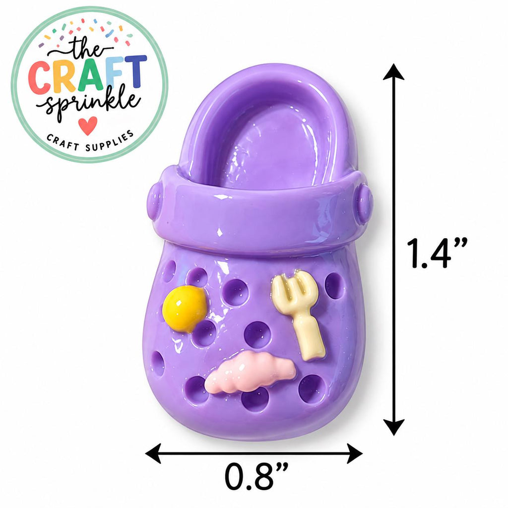 Tiny Clog Charms – Set of 4 Colorful Slime & Play Dough Embellishments (1.4" Tall)