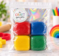 4-Color Sensory Play Dough Set – Red, Blue, Yellow, Green (16 oz Total)