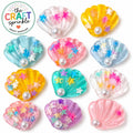 Mermaid Treasure Shells | Resin Pearl Seashell Embellishments (Set of 4)