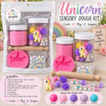 Unicorn Sensory Dough Kit, Unicorn Birthday Gift for Kids, Magical Screen Free Activity, Creative Play Set